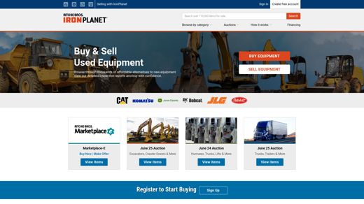 IronPlanet website