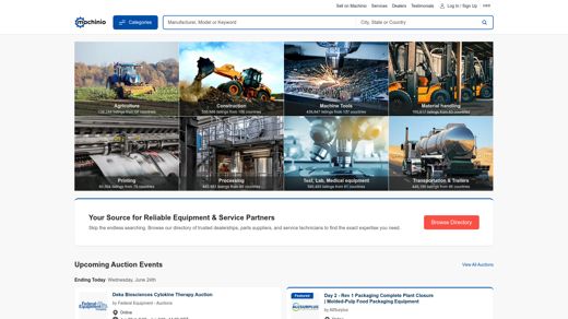 Machinio website